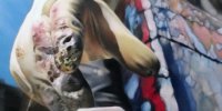 RetroCap, Spraylack on Canvas 100x160, 2016 - klein